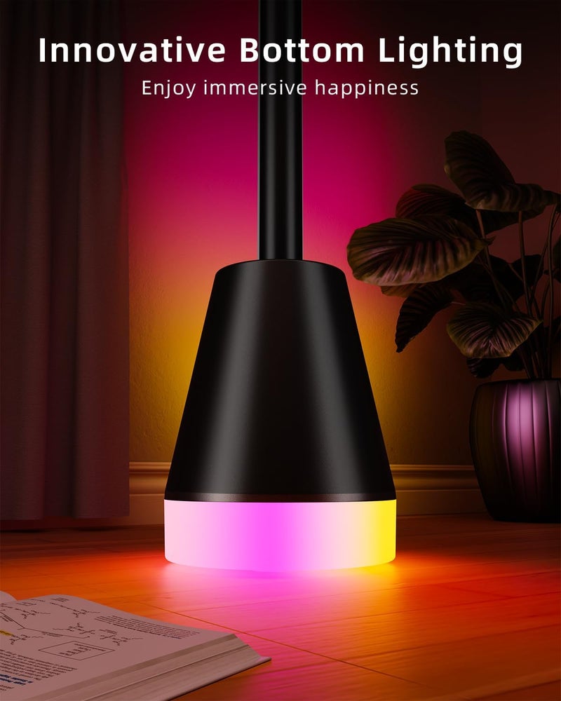 Keepsmile Smart RGB LED Corner Floor Lamp,172 LEDs Bright Standing Lamps for Living Room with APP and Remote,Modern Floor Lamp with Music Sync and 16 Million Colors, Ambient Lighting for Bedroom - Image 2